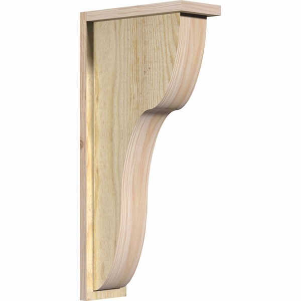 Ekena Millwork Carmel Rough Sawn Corbel w/Backplate, Douglas Fir, 6"W x 14"D x 30"H COR06X14X30CAR01RDF - main